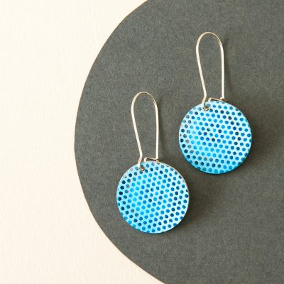 Light blue double sided earrings