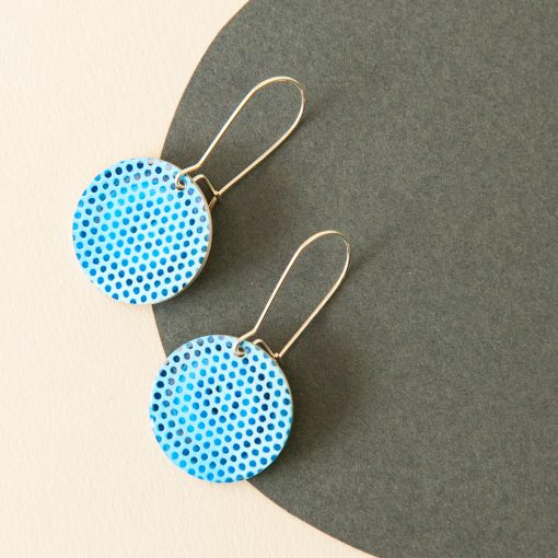 Light blue double sided earrings